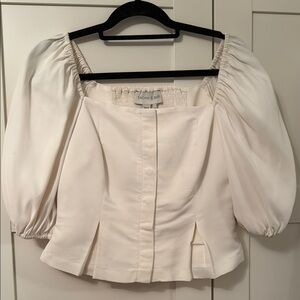 Sachin + Babi Cream Puff Sleeve Blouse